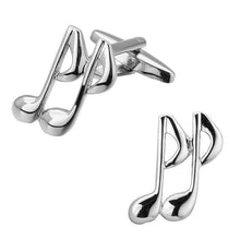 Load image into Gallery viewer, Musical Note Cufflinks Cufflinks JayKirbyTies 