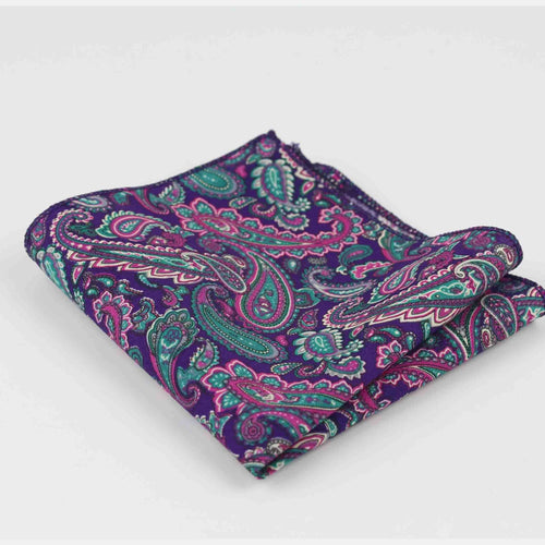 Purple Paisley Pocket Square Pocket Squares JayKirbyTies 