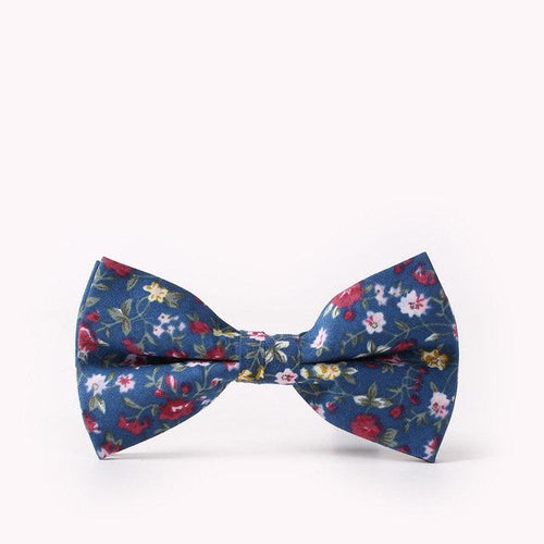 Royal Blue Floral Bow Tie Bow Ties JayKirbyTies 