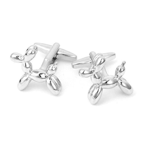 Silver Balloon Dog Cufflinks Cufflinks JayKirbyTies 