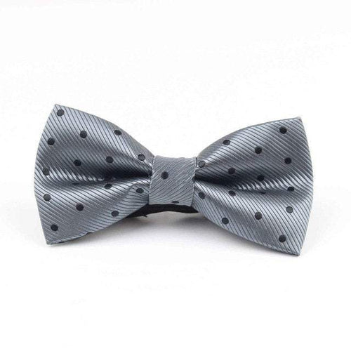 Silver & Black Polka Dot Bow Tie Australia