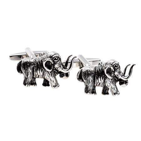 Silver Woolly Mammoth Cufflinks Cufflinks JayKirbyTies 