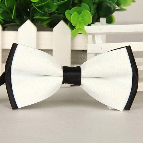 White & Black Bow Tie Bow Ties JayKirbyTies 