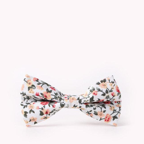 White Floral Bow Tie Australia