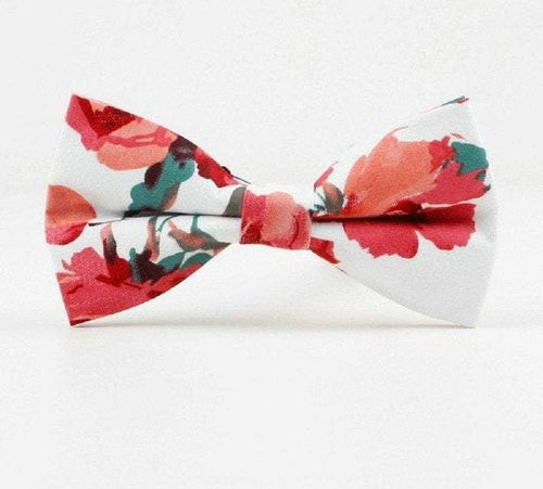 White Floral Bow Tie Australia